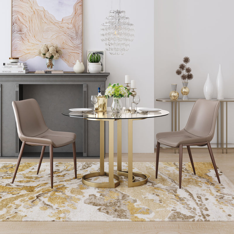  Zuo Magnus 101272 Dining Chair - Brown & Walnut IMAGE 6