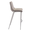  Zuo Magnus 101274 Barstool - Brown & Silver IMAGE 2
