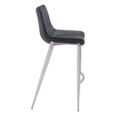  Zuo Magnus 101276 Barstool - Black & Silver IMAGE 2
