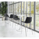  Zuo Magnus 101276 Barstool - Black & Silver IMAGE 7