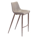  Zuo Magnus 101277 Barstool - Brown & Walnut IMAGE 1