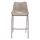 Zuo Magnus 101277 Barstool - Brown & Walnut IMAGE 3