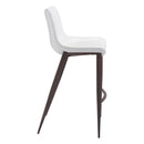  Zuo Magnus 101278 Barstool - White & Walnut IMAGE 2