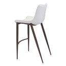  Zuo Magnus 101278 Barstool - White & Walnut IMAGE 5