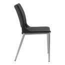  Zuo Ace 101280 Dining Chair - Black & Silver IMAGE 2