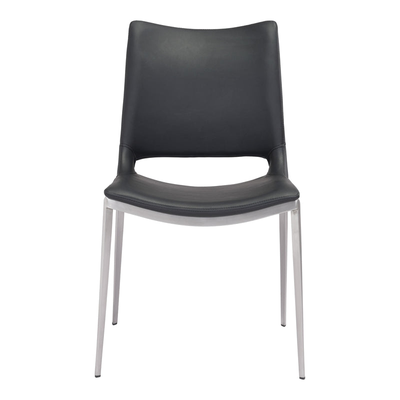  Zuo Ace 101280 Dining Chair - Black & Silver IMAGE 3
