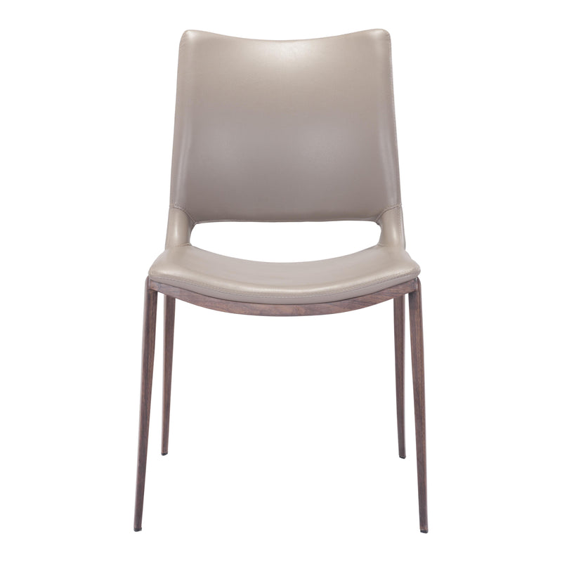  Zuo Ace 101282 Dining Chair - Brown & Walnut IMAGE 3