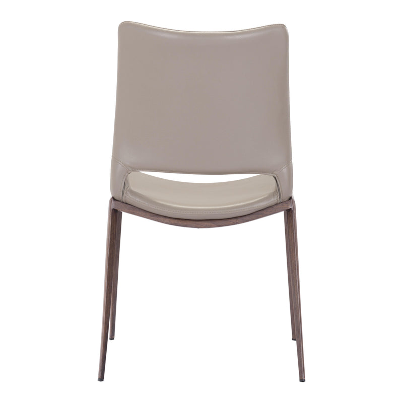  Zuo Ace 101282 Dining Chair - Brown & Walnut IMAGE 4