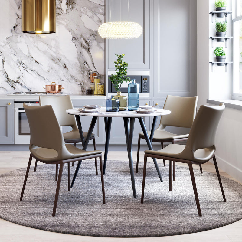  Zuo Ace 101282 Dining Chair - Brown & Walnut IMAGE 7