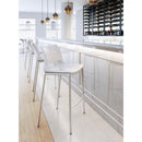  Zuo Ace 101283 Barstool - White & Silver IMAGE 8