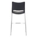  Zuo Ace 101284 Barstool - Black & Silver IMAGE 4