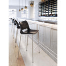  Zuo Ace 101284 Barstool - Black & Silver IMAGE 8