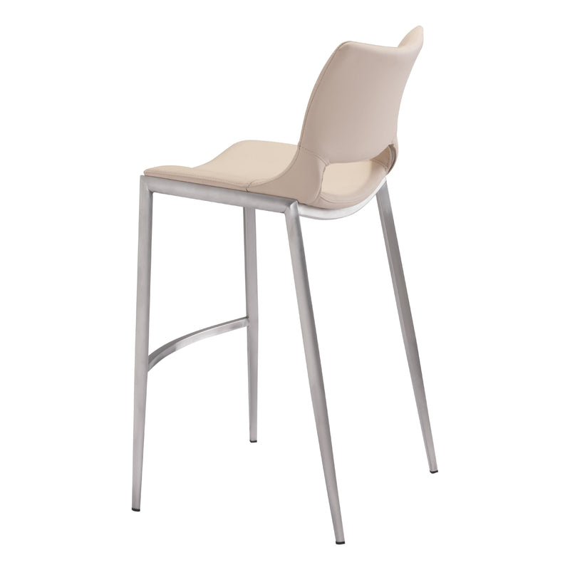  Zuo Ace 101285 Barstool - Light Pink & Silver IMAGE 5