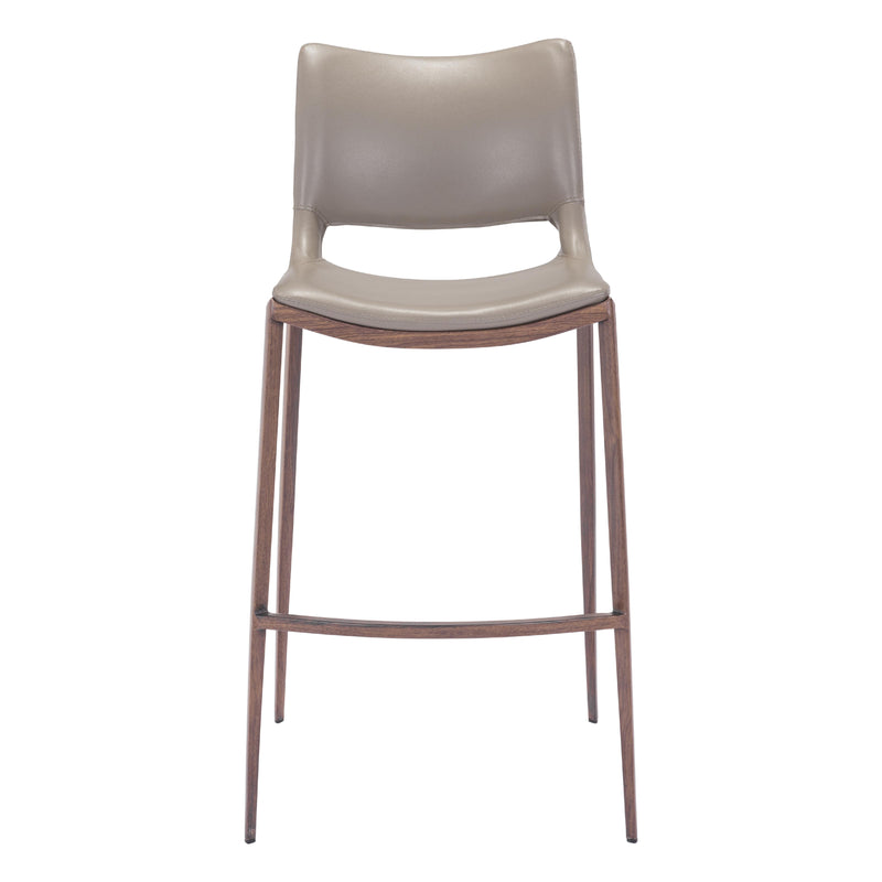  Zuo Ace 101286 Barstool - Brown & Walnut IMAGE 3