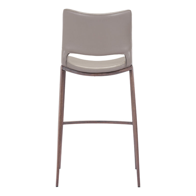  Zuo Ace 101286 Barstool - Brown & Walnut IMAGE 4