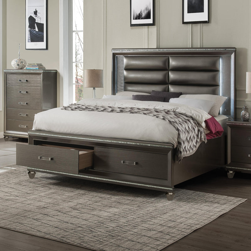 Acme Furniture Sadie Queen Panel Bed with Storage 27940Q IMAGE 2