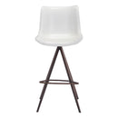  Zuo Aki 101288 Barstool - White & Walnut IMAGE 3