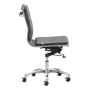  Zuo Lider Plus 215233 Armless Office Chair - Grey IMAGE 2