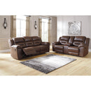  Signature Design by Ashley Stoneland Reclining Leather Look Loveseat with Console 3990494 IMAGE 6