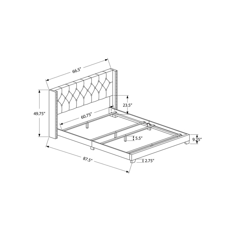 Monarch Queen Upholstered Platform Bed I 5985Q IMAGE 5