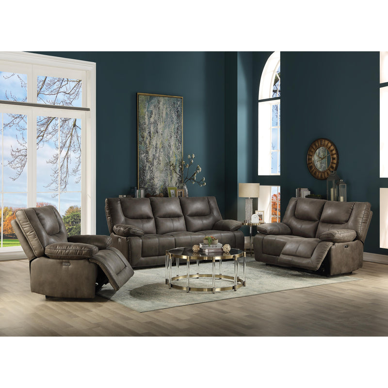 Acme Furniture Harumi Power Reclining Leather Air Sofa 54895 IMAGE 2