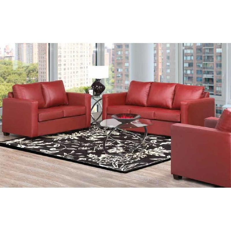 Aman Furniture Stationary Leather-Match Sofa 1231 Sofa IMAGE 2