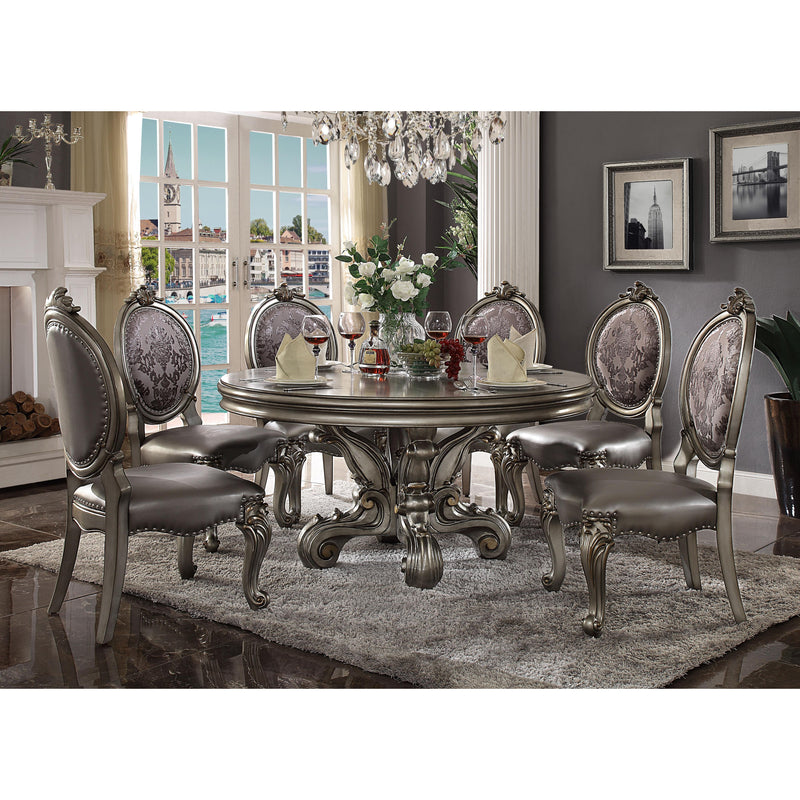 Acme Furniture Round Versailles Dining Table with Pedestal Base 66840 IMAGE 2