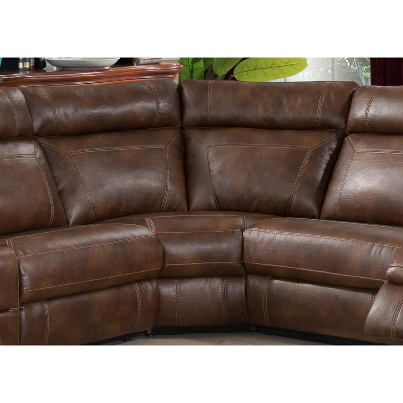 AC Pacific Corporation Clark Reclining Leather Look 6 pc Sectional CLARK-6PC-SECTIONAL IMAGE 3