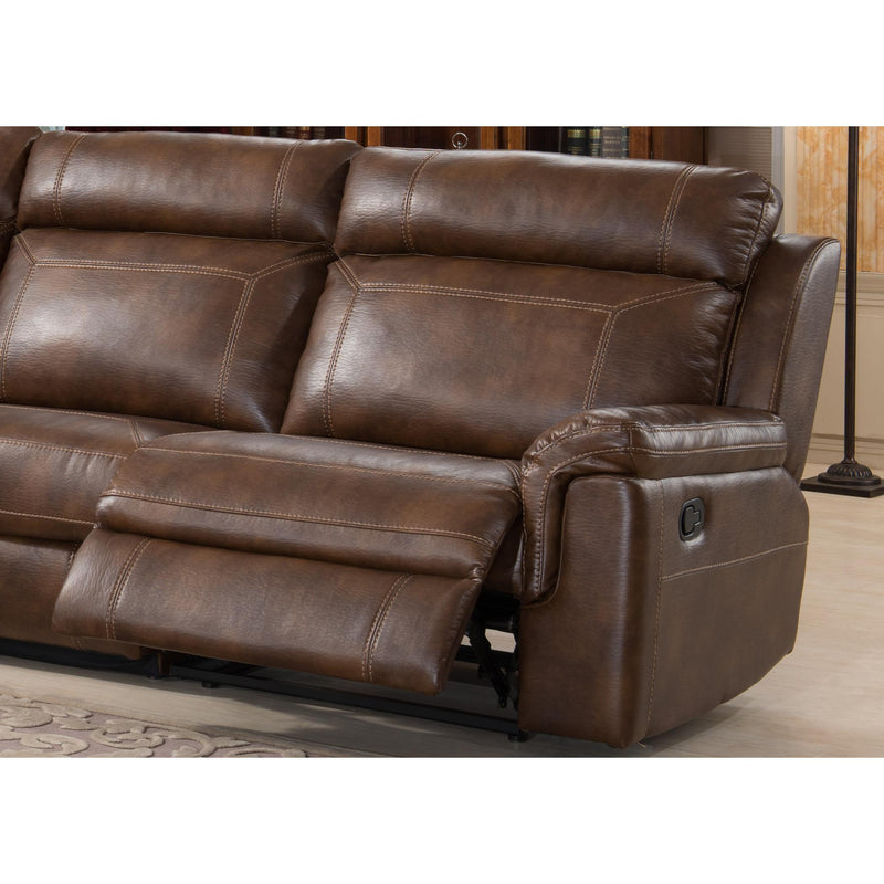AC Pacific Corporation Clark Reclining Leather Look 6 pc Sectional CLARK-6PC-SECTIONAL IMAGE 5