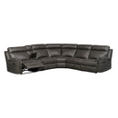 AC Pacific Corporation Clark Reclining Fabric and Leather Look 6 pc Sectional CLARK-6OC-SEC-DG IMAGE 1