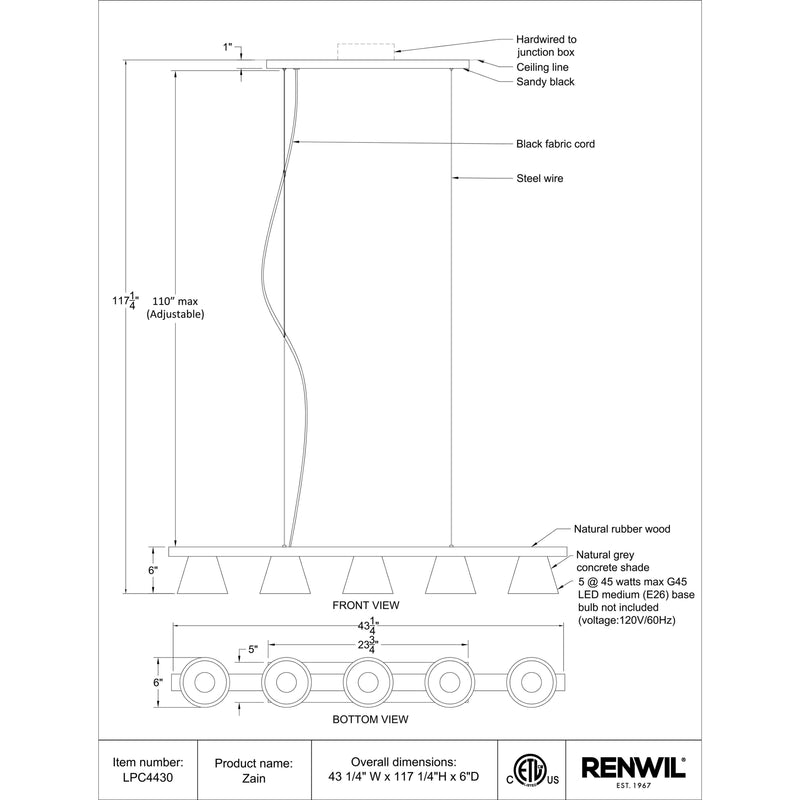  Renwil Zain Pendant LPC4330 IMAGE 7