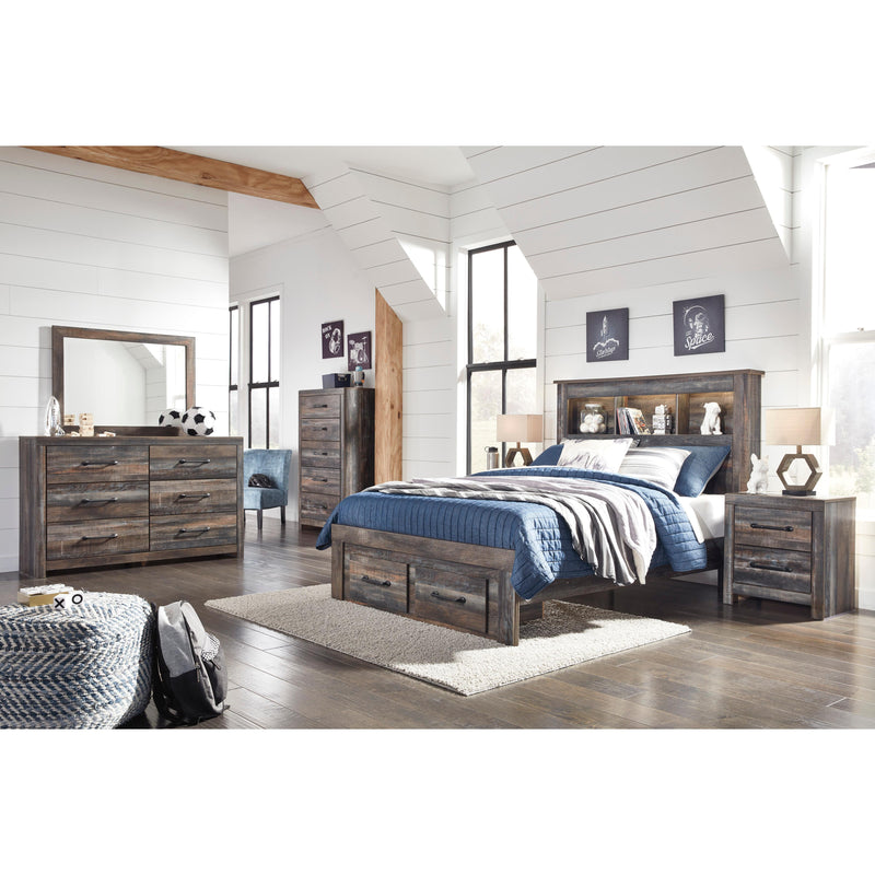 Signature Design by Ashley Drystan B211B21 Full Bookcase Bed with 2 Storage Drawers IMAGE 9