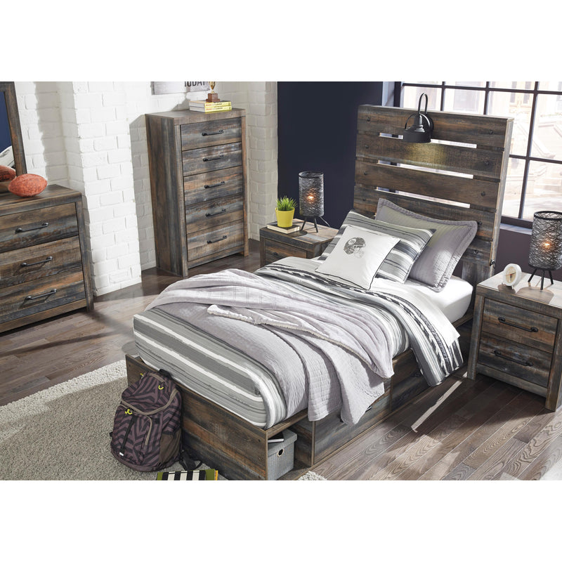 Signature Design by Ashley Drystan B211B8 Twin Panel Bed with 2 Storage Drawers IMAGE 5