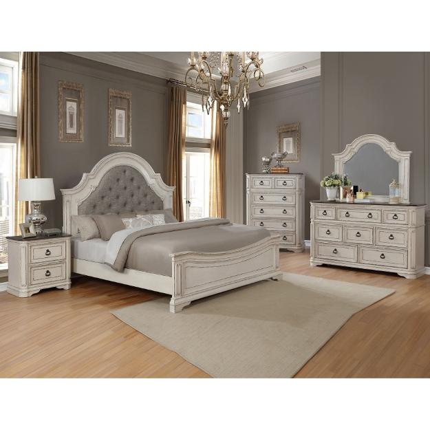 Crown Mark Mill Creek King Upholstered Panel Bed B1650-K-HB/B1650-K-FB/B1650-KQ-RAIL IMAGE 2