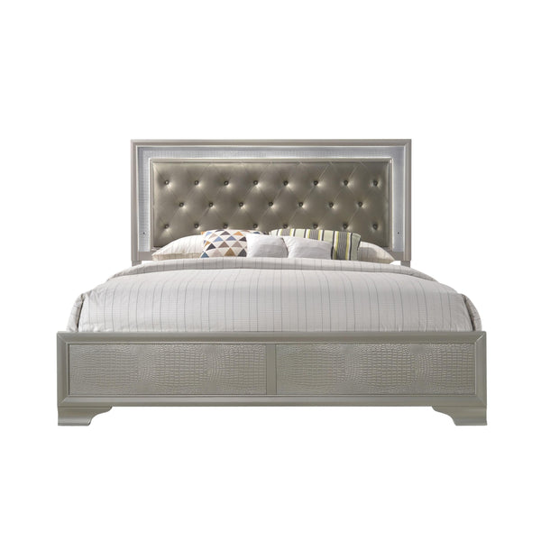 Crown Mark Lyssa California King Upholstered Panel Bed B4300-K-HBFB/B4300-CK-RAIL IMAGE 1