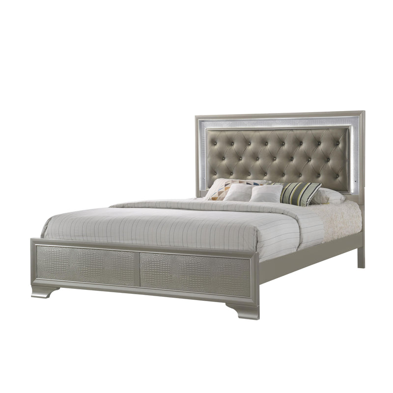 Crown Mark Lyssa California King Upholstered Panel Bed B4300-K-HBFB/B4300-CK-RAIL IMAGE 2