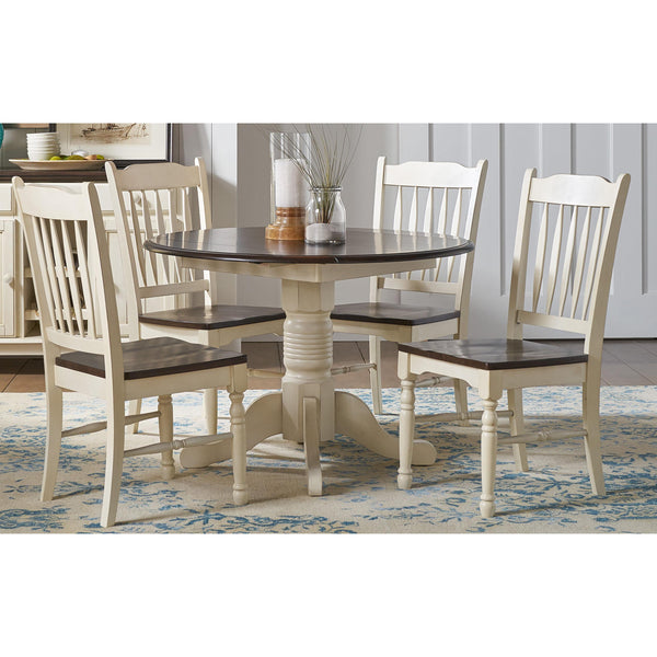 A-America Round British Isles CO Dining Table with Pedestal Base BRI-CO-6-10-0 IMAGE 1