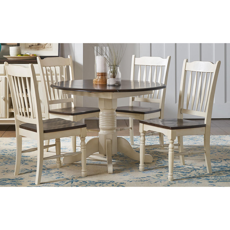 A-America Round British Isles CO Dining Table with Pedestal Base BRI-CO-6-10-0 IMAGE 1