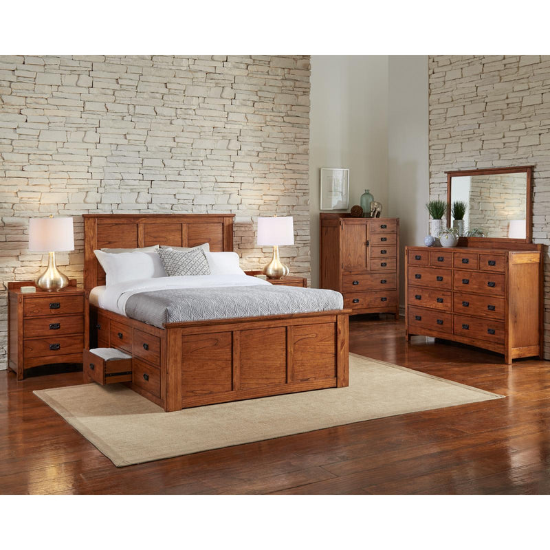 A-America Mission Hill Queen Panel Bed with Storage MIH-HA-5-05-1 IMAGE 3