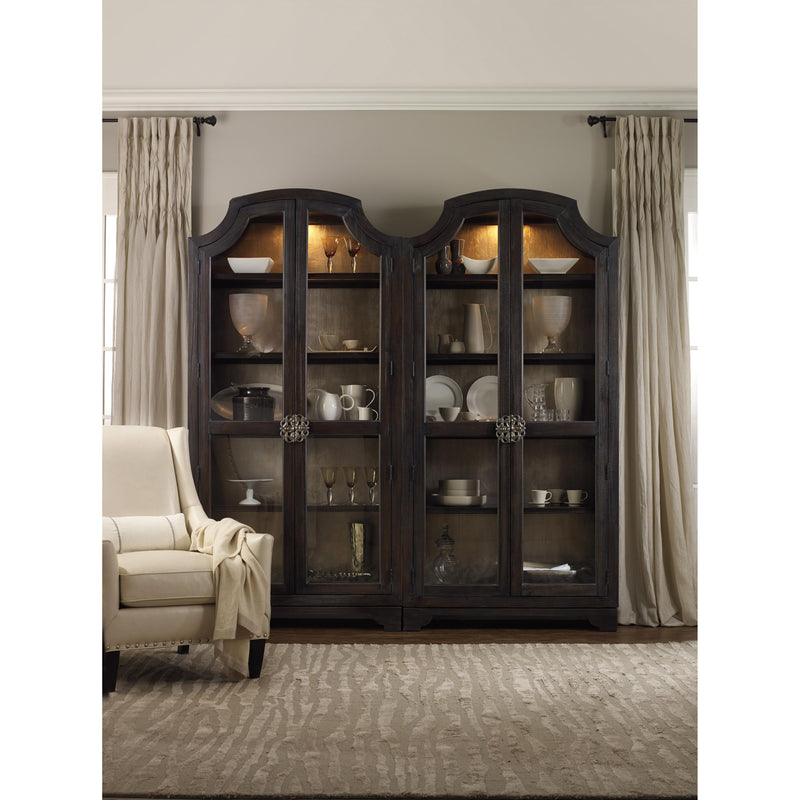 Hooker Furniture 3031-50001 Sanctuary Glass Bunching Curio-Ebony Antiqued Oak IMAGE 3