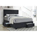  Coaster Furniture Soledad 305877Q Upholstered Queen Storage Panel Bed - Grey IMAGE 2