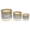 Sagebrook Home 14503-05 S/3 Ceramic 10"/8"/6" Planters - Gray Fade IMAGE 1