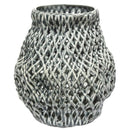 Sagebrook Home VC10046-02 Woven Look Vase - Blue IMAGE 1