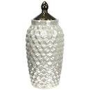 Sagebrook Home VC10365-01 Gold Lidded Pearlescent Jat 16" IMAGE 1