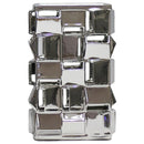 Sagebrook Home 13663-03 Geometric Silver Vase 12.5" IMAGE 1