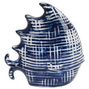 Sagebrook Home 13733-01 Dark Blue/White Ceramic Fish 9.5" IMAGE 1