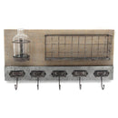 Sagebrook Home 13711 Wood/Metal Wall Organizer w/Vase IMAGE 1