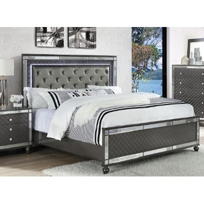 Crown Mark Refino California King Upholstered Panel Bed B1670-K-HB/B1670-K-FB/B1670-CK-RAIL IMAGE 1