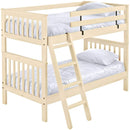 Crate Designs Furniture U4705Q Mission Style Extra-Long Bunk Bed - Unfinished IMAGE 1