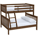 Crate Designs Furniture B4706TQH Mission Style Tall Extra-Long Bunk Bed - Brindle IMAGE 1